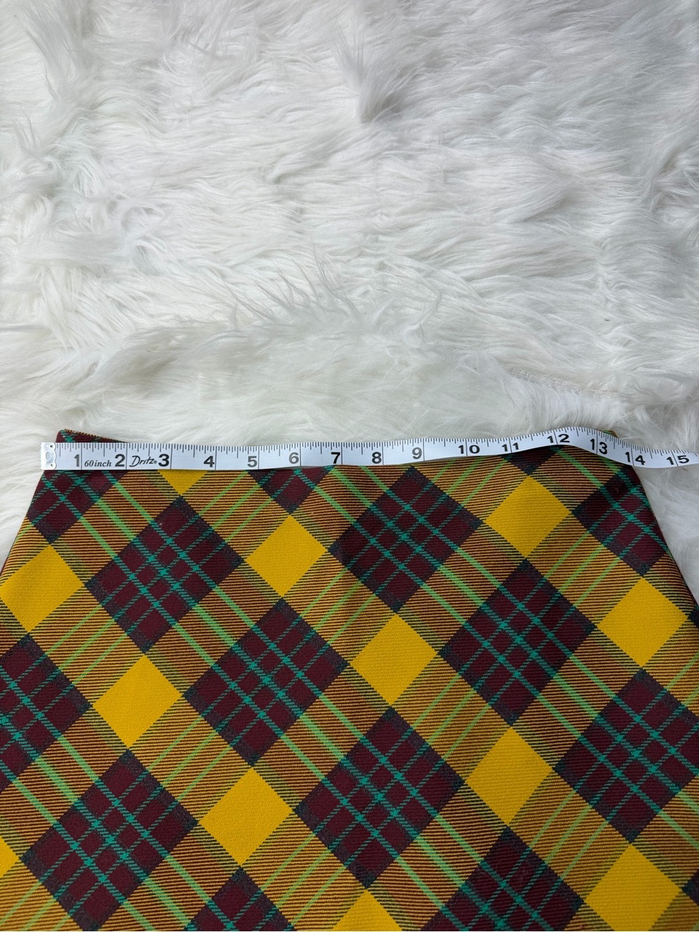 Zara yellow plaid skirt - Picture 6 of 7